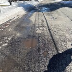 Pothole at 10 Governor Hutchinson Rd